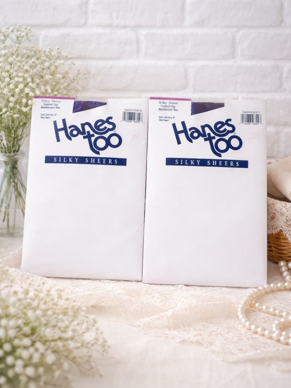 VINTAGE NEW OLD STOCK Hanes Too Silky Sheers in Town Taupe Size EF Lot of 2